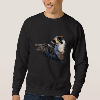 Realistic Falcon Bird With Sunglasses Peeking From Sweatshirt