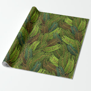 Realistic Fir/Pine Pattern Wrapping Paper