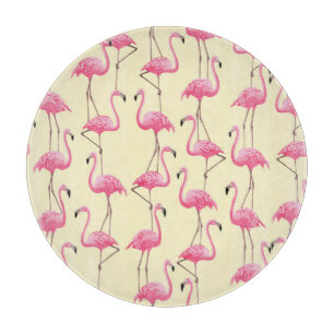 Realistic Flamingo Bird Vertical Pattern Cutting Board