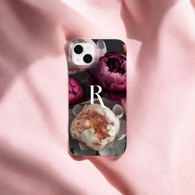Realistic Flowers Decorative Monogram Case-Mate iPhone Case (Creator Uploaded)