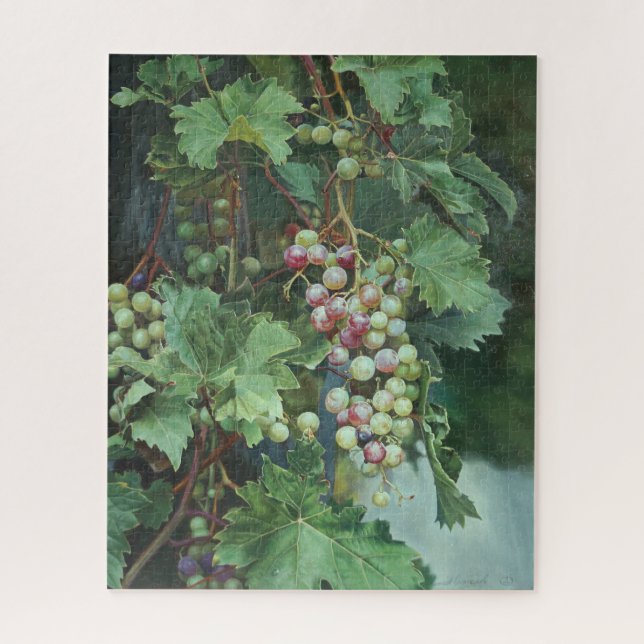 Realistic Grape Vine with Leaves – Fine Art Jigsaw Puzzle (Vertical)
