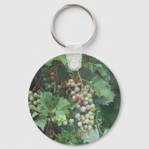 Realistic Grape Vine with Leaves – Fine Art Key Ring