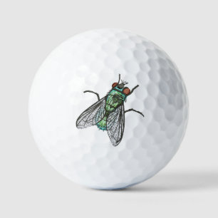 Realistic Green Fly Machine Embroidery Design Inse Golf Balls
