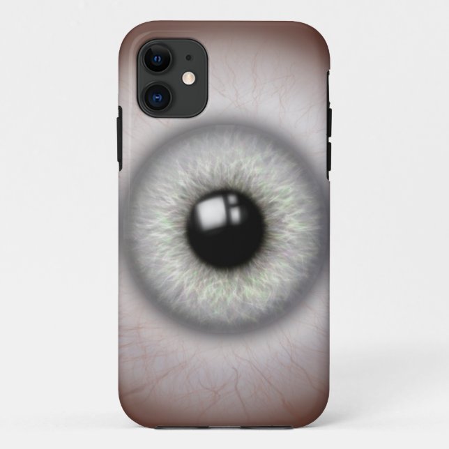 Realistic Grey Staring Eyeball Case-Mate iPhone Case (Back)