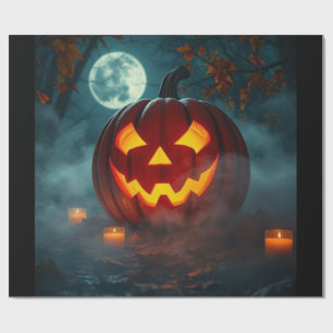 Realistic Halloween Pumpkin Gift Wrap – Limited
