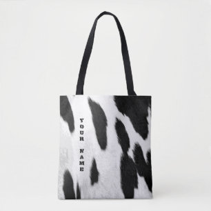 Realistic Holstein Cowhide Look Tote Bag