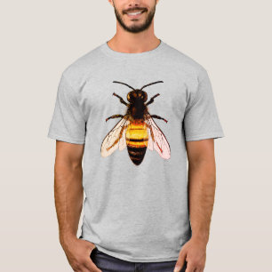Realistic Honey Bee Art Illustration T-Shirt