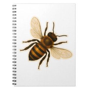 Realistic Honey Bee Design Notebook