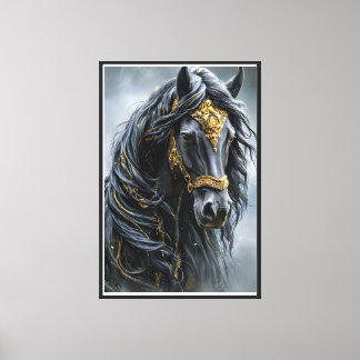 “Realistic Horse Canvas Wall Art – Elegant Nature
