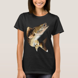 Realistic Huge Walleye Jumping – Trophy Freshwat T-Shirt