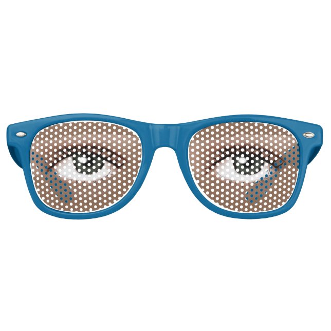 Realistic Human Man Eyes  Lifelike Retro Sunglasses (Front)