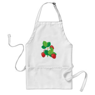 realistic juicy strawberries standard apron