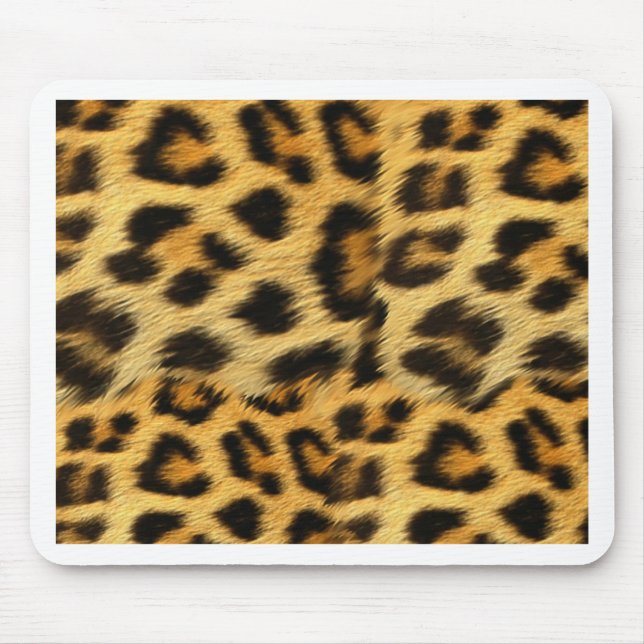 Realistic leopard fur print accessories - trendy mouse mat (Front)