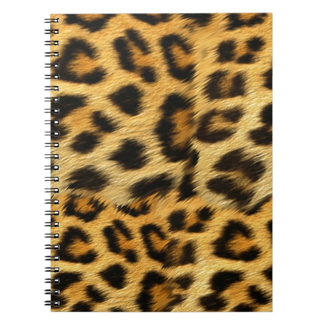 Realistic leopard fur print accessories - trendy notebook (Front)