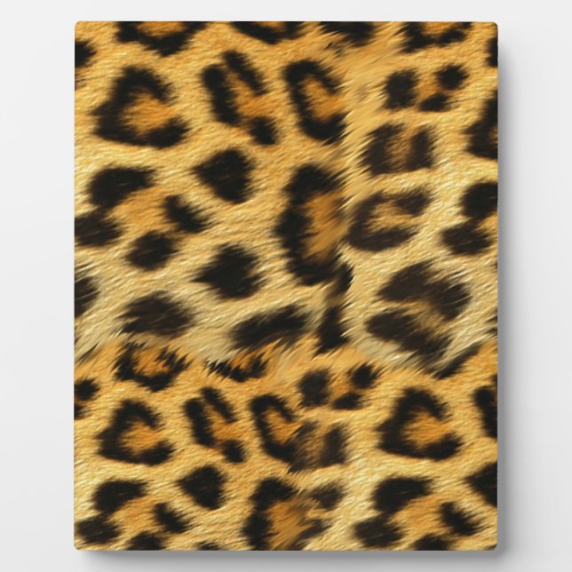 Realistic leopard fur print accessories - trendy plaque (Front)