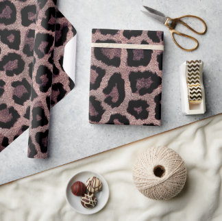 Realistic leopard pattern, animal fur theme, cats wrapping paper