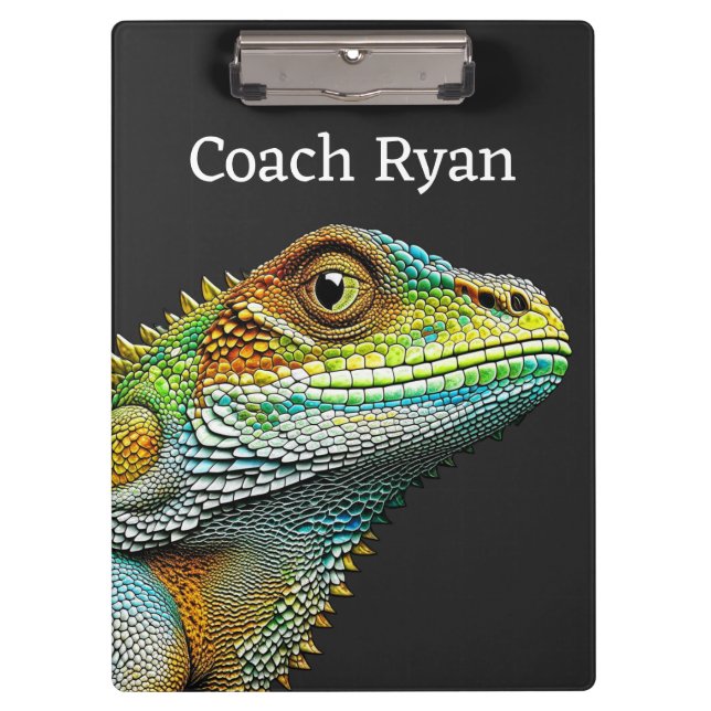 Realistic Lizard Iguana Personalised Clipboard (Front)