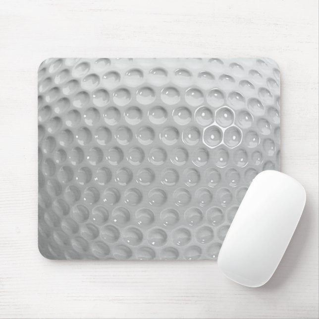 Realistic Looking Golf Ball Texture Pattern Mouse Mat (With Mouse)