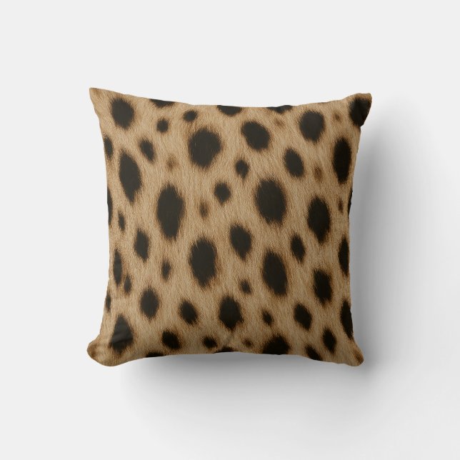 Realistic Lynx Fur Pattern Cushion (Front)