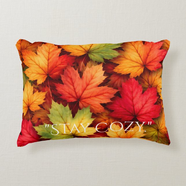 Realistic Maple Leaf Custom  Decorative Cushion (Front)