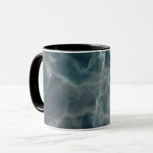 Realistic Marine Blue Marble Design Mug