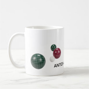 Realistic modern resin Bocce balls personalize Coffee Mug