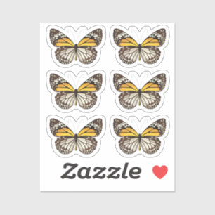 Realistic Monarch Butterfly Scrapbook stickers set