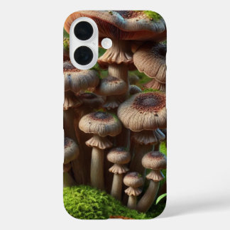 Realistic Mushrooms in a Lush Forest iPhone 16 Case