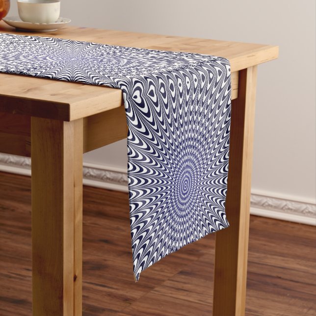 Realistic optical illusion short table runner (In Situ)