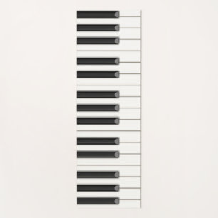 Realistic Oversized Piano Keys Personalizable Yoga Mat