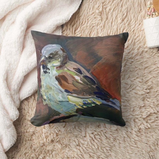 realistic painting, sparrow cushion (Blanket)