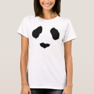 Realistic panda face tee