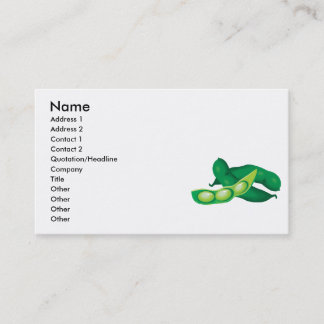 realistic pea pods business card