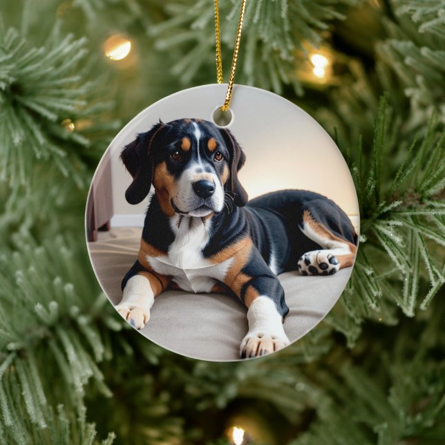 Realistic Pet Lover Ornament | Emotional Puppy art (Tree)