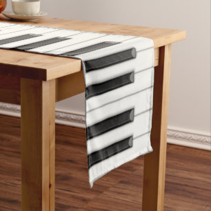 Realistic Piano Keys 14" x72" Table Runner