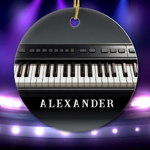 Realistic Piano Keys Music Lover Ceramic Tree Decoration