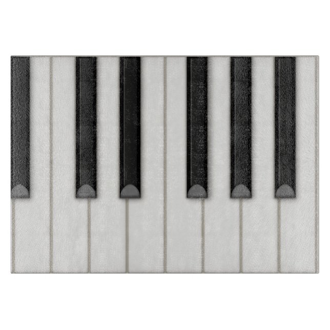 Realistic Piano Keys Personalizable Cutting Board (Front)