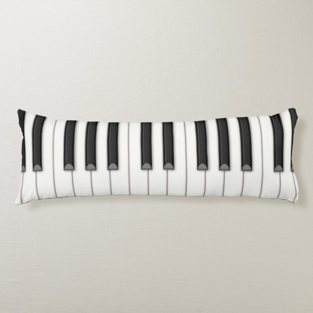 Realistic Piano Keys Personalizable Music Body Cushion (Front)