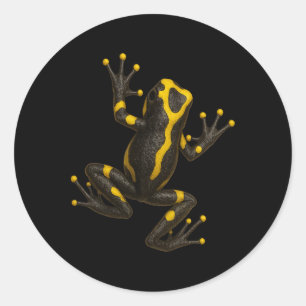Realistic Poison Dart Frog Climbing Illusion Jungl Classic Round Sticker
