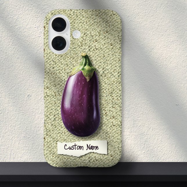 Realistic Purple Eggplant on a Carpet Custom Name Case-Mate iPhone Case (Creator Uploaded)