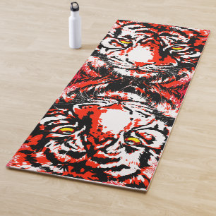 Realistic Red Tiger Yoga Mat - Wildlife Big Cats
