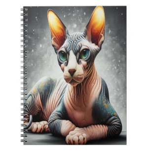 Realistic Sphynx Cat, Sphynx Hairless Cat Lover Notebook