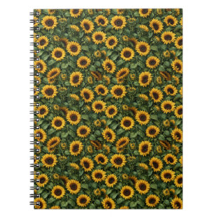 Realistic Sunflower Botanical Art Notebook