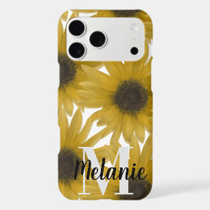 Realistic Sunflower Garden Custom Monogram