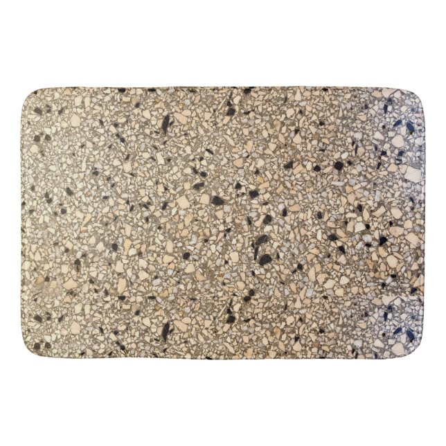 Realistic Terrazzo Alla Venezia Texture Loft Decor Bath Mat (Front)