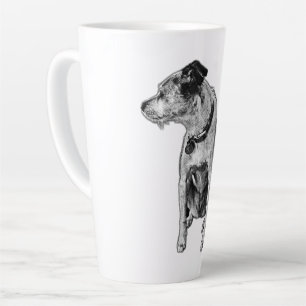 Realistic Terrier Mix Sitting Portrait Mug