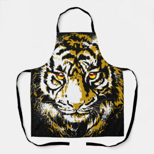 Realistic Tiger - Cool Tiger Head Drawing Apron