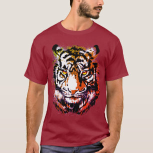 Realistic Tiger - Cool Tiger Head Drawing T-Shirt