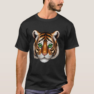 Realistic Tiger Face Wild Animal Art T-Shirt