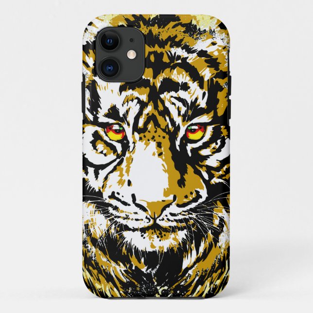 Realistic Tiger iPhone Case - Tiger Head Drawing  (Back)